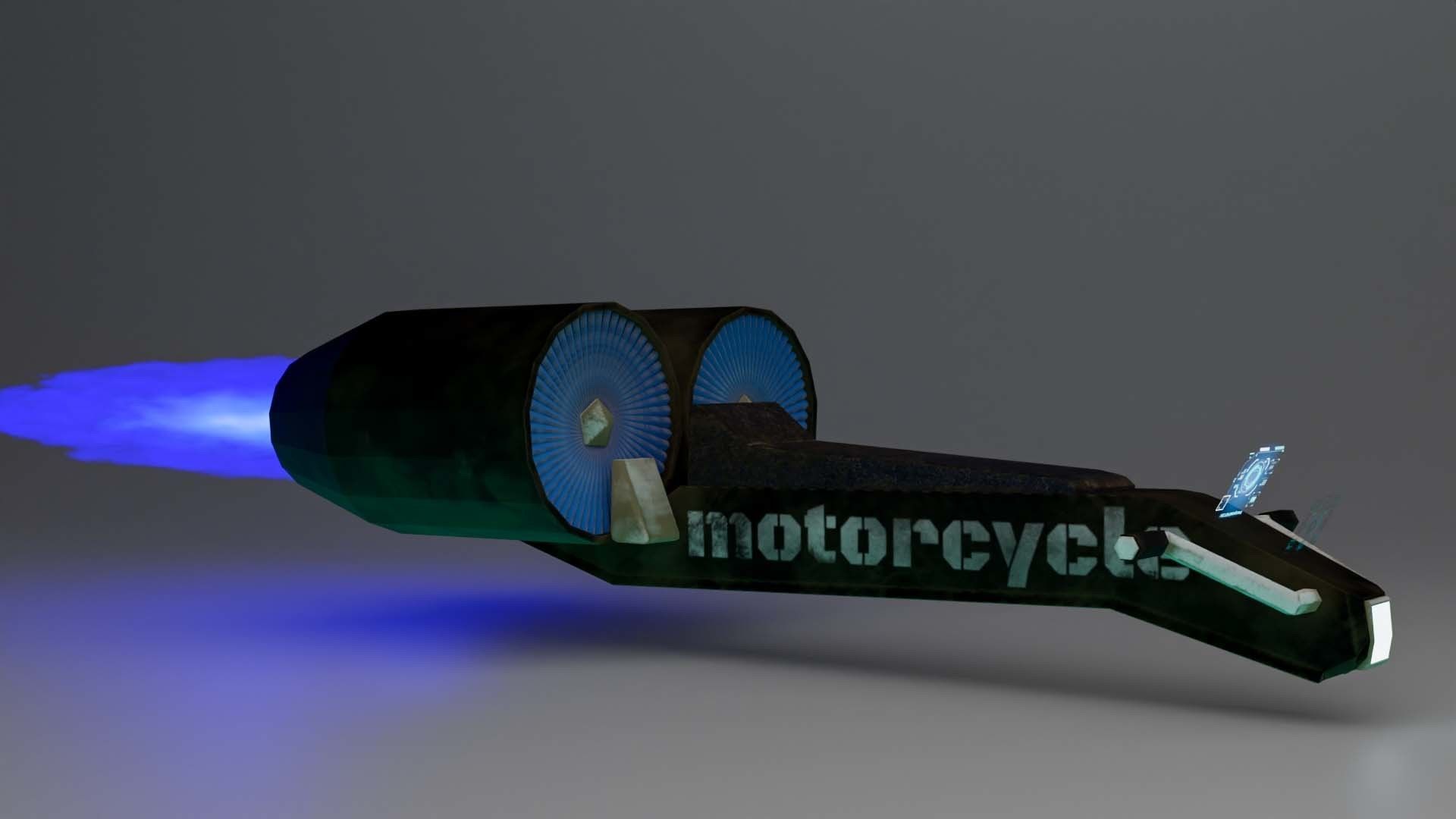 Soace motorcycle Free low-poly 3D model_3