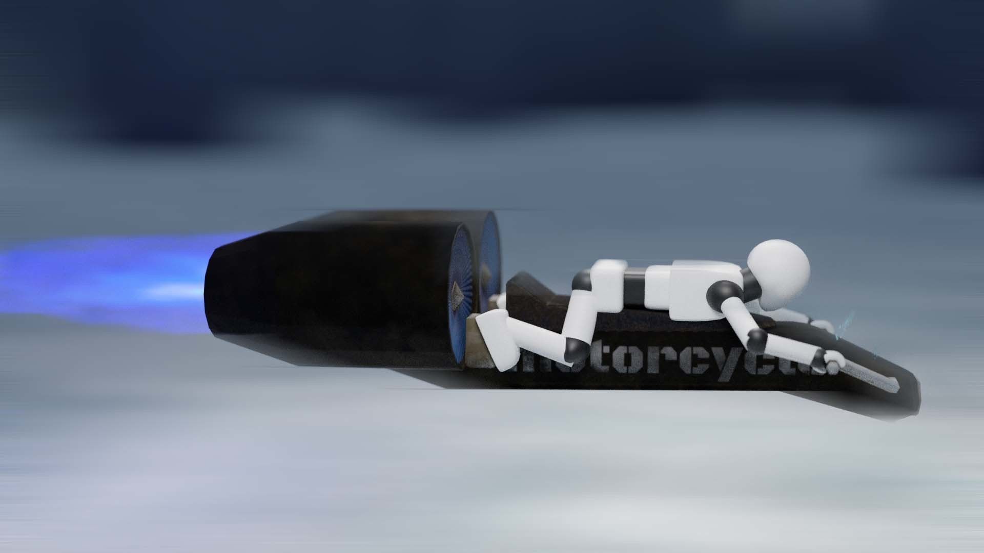 Soace motorcycle Free low-poly 3D model_2