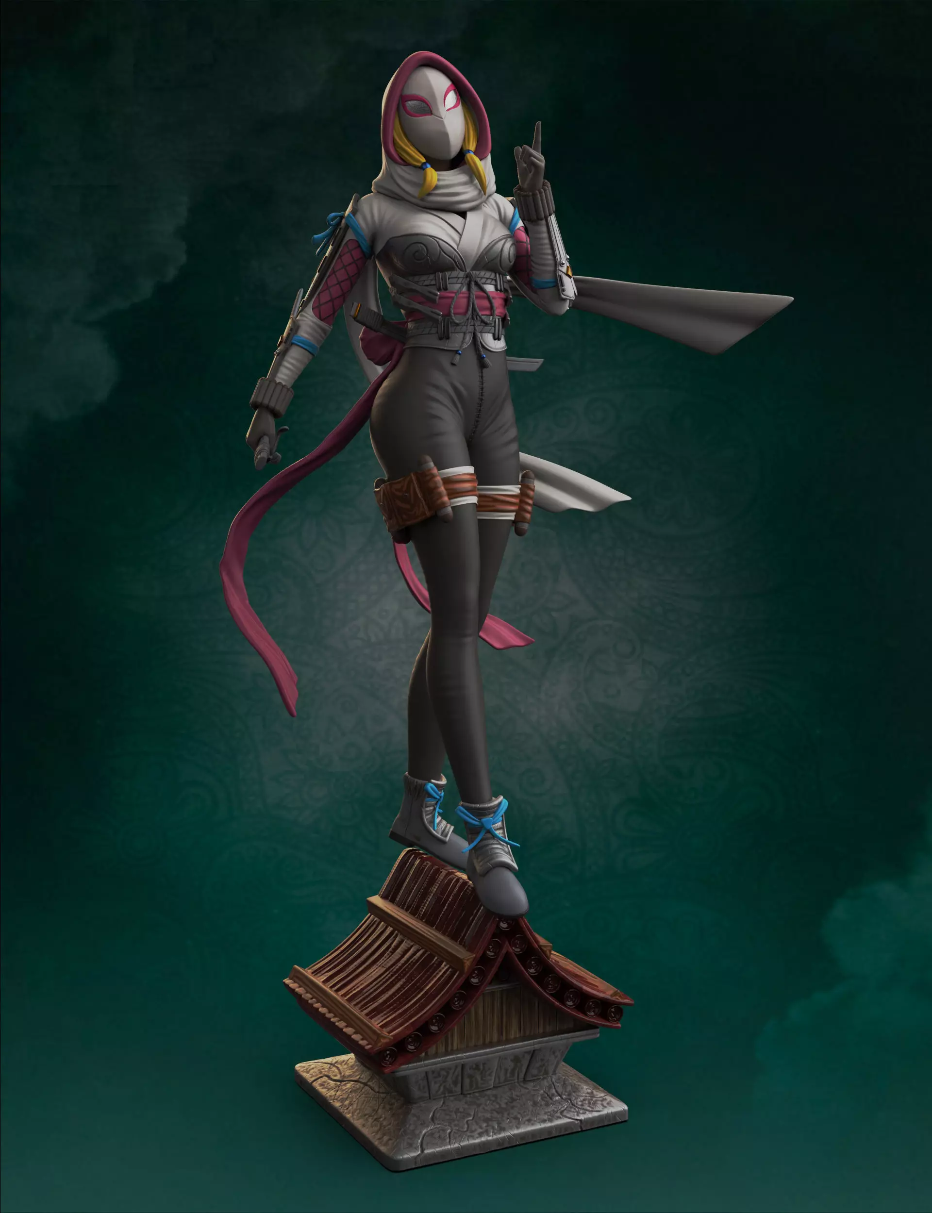 Spider Woman Gwen - Ninja Concept 3D print model_0