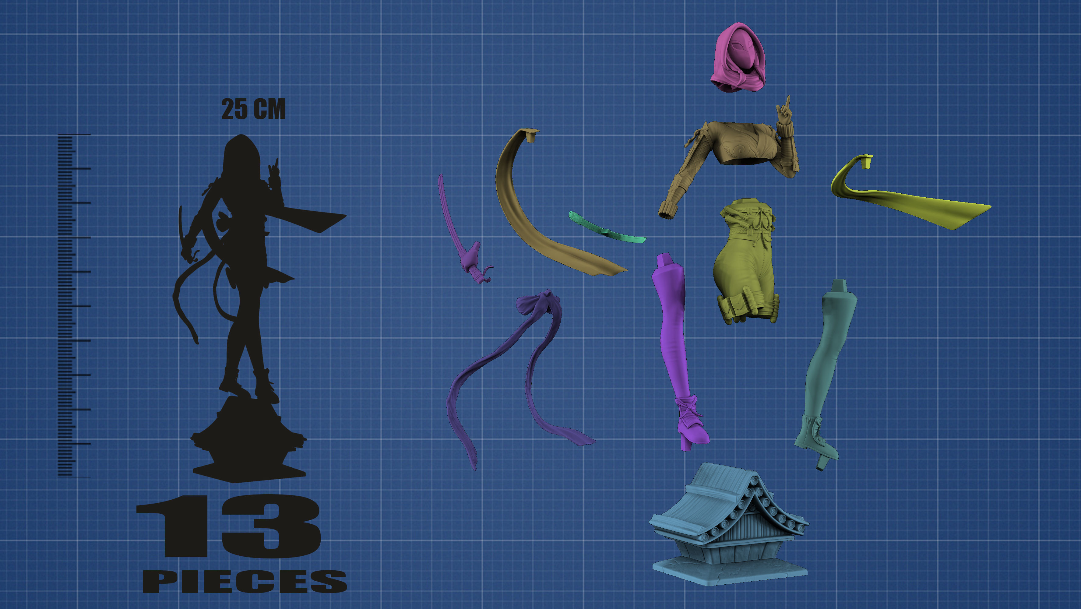 Spider Woman Gwen - Ninja Concept 3D print model_7