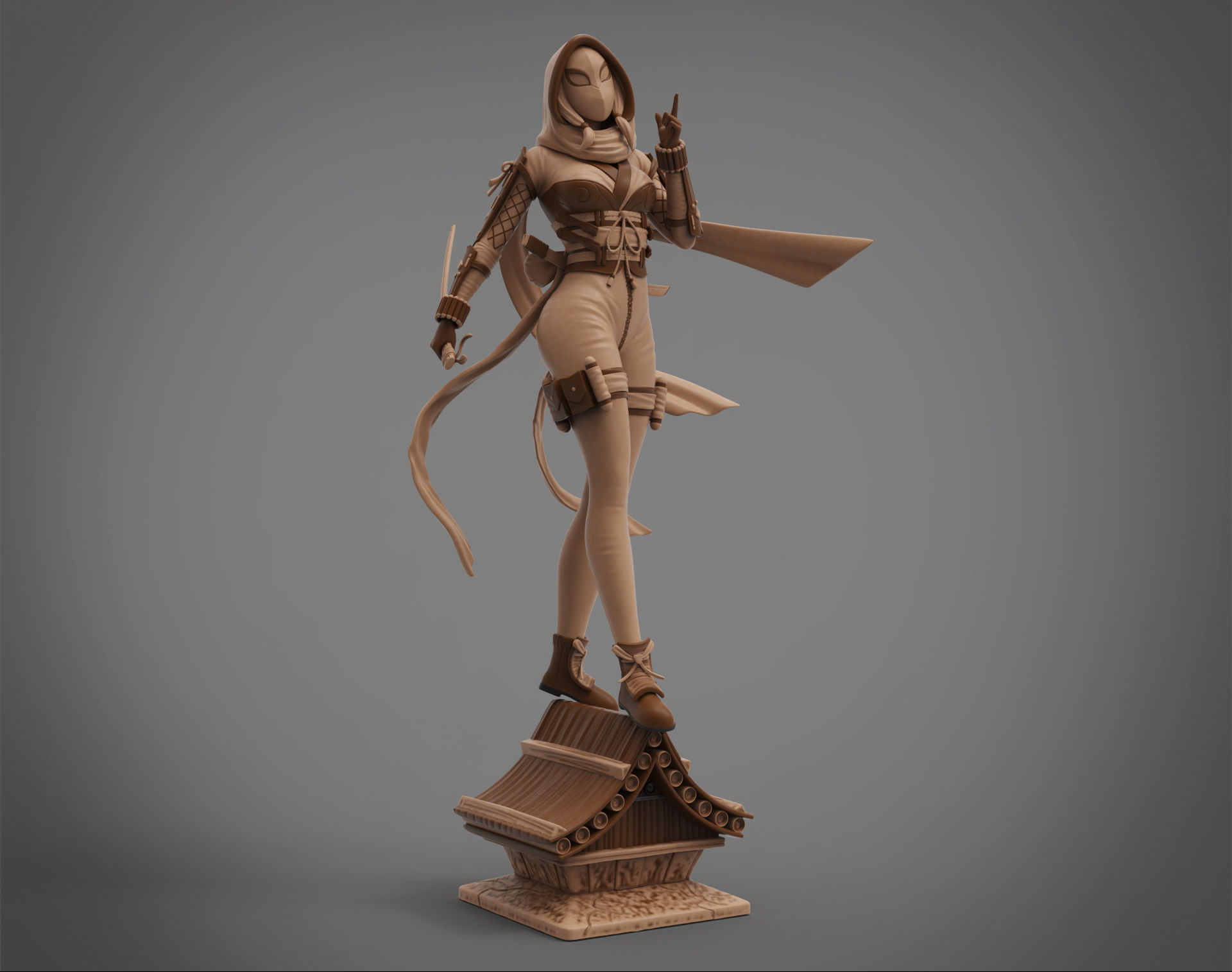 Spider Woman Gwen - Ninja Concept 3D print model_4
