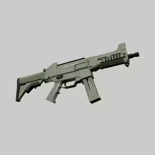 Assault rifle Low-poly 3D model