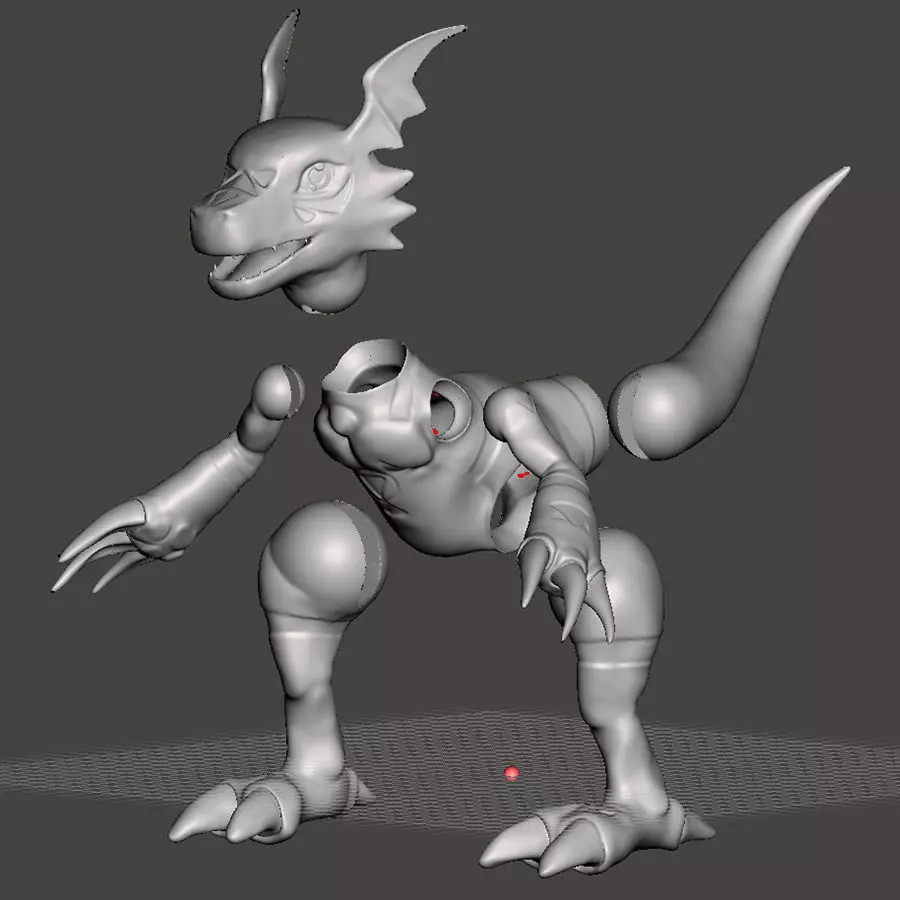 Guilmon Digimon BJD 3D print model_0