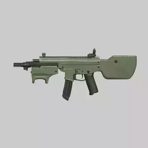 Assault rifle Low-poly 3D model