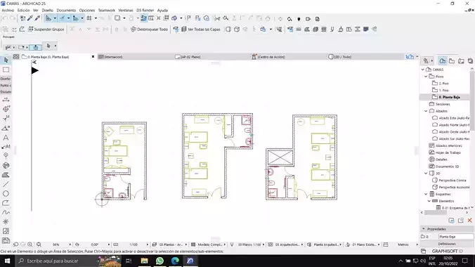 camas de internacion pediatria en archicad 25 3D model