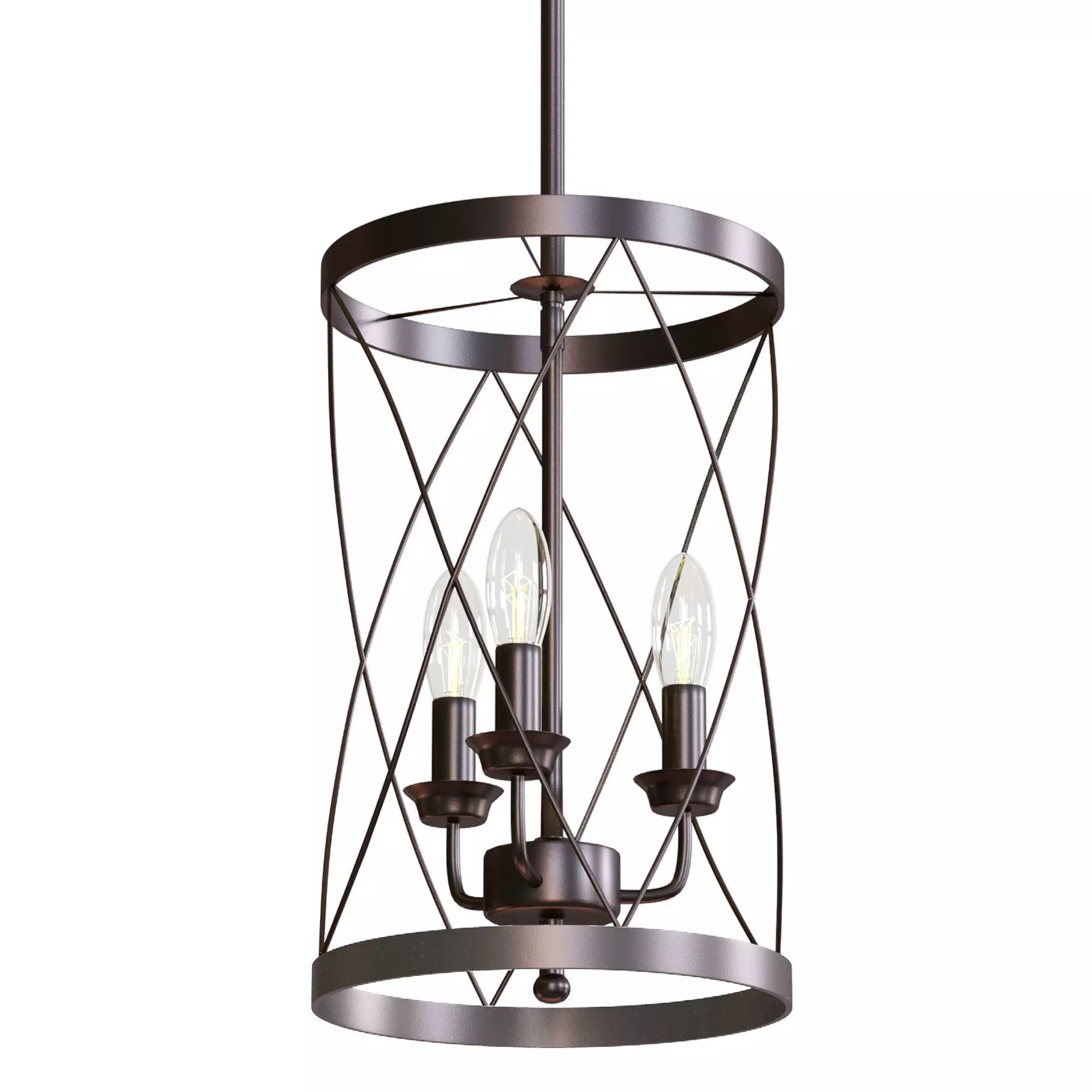 Iron Mini Chandelier 3D model_0