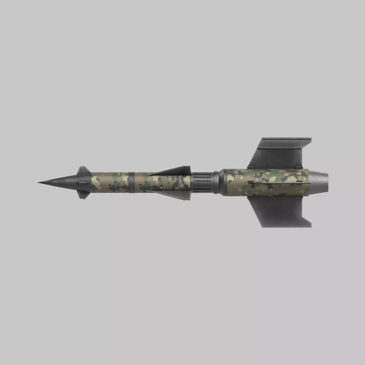 missile camouflaged Low-poly 3D model