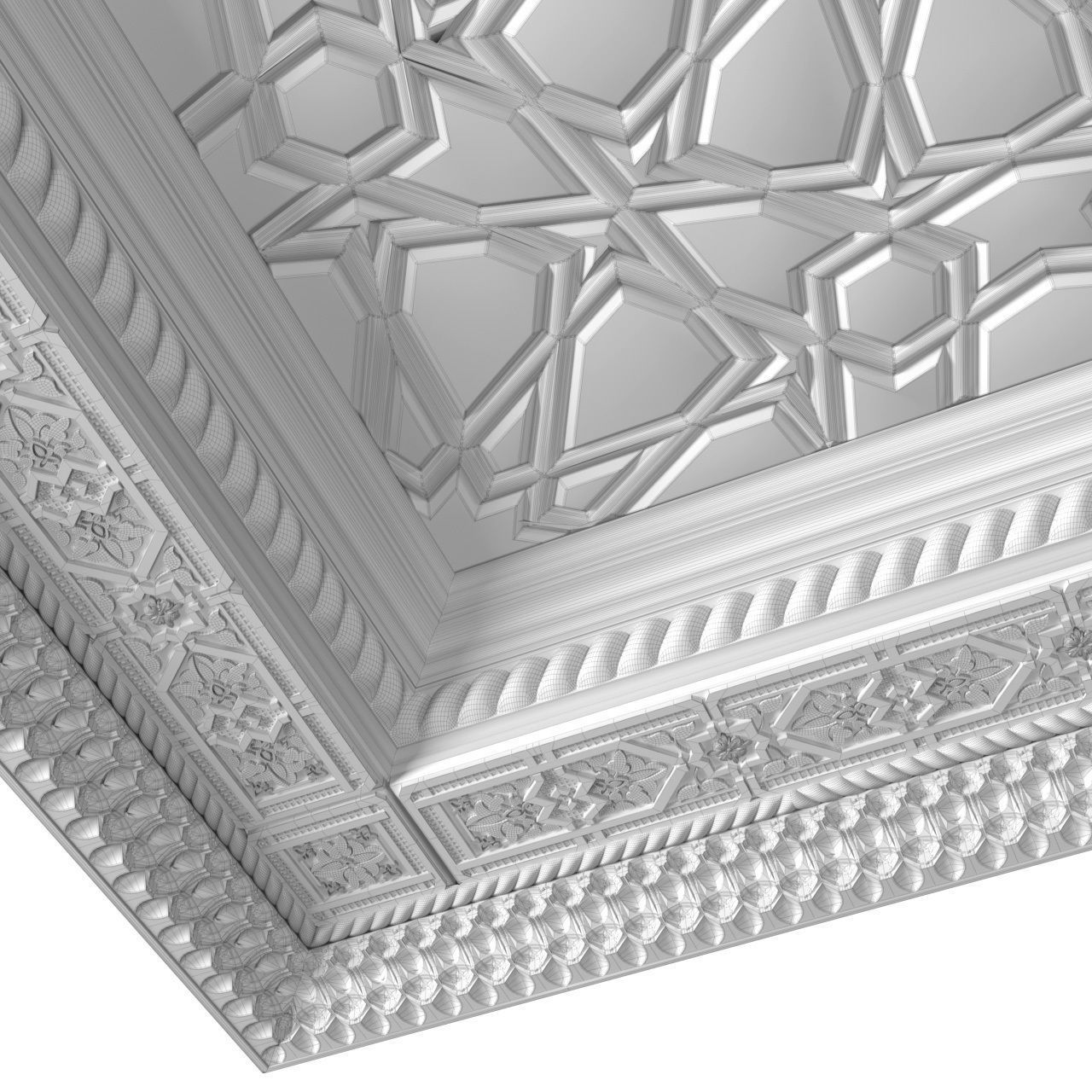 Arabic Oriental Classic Ceiling 3D model_4