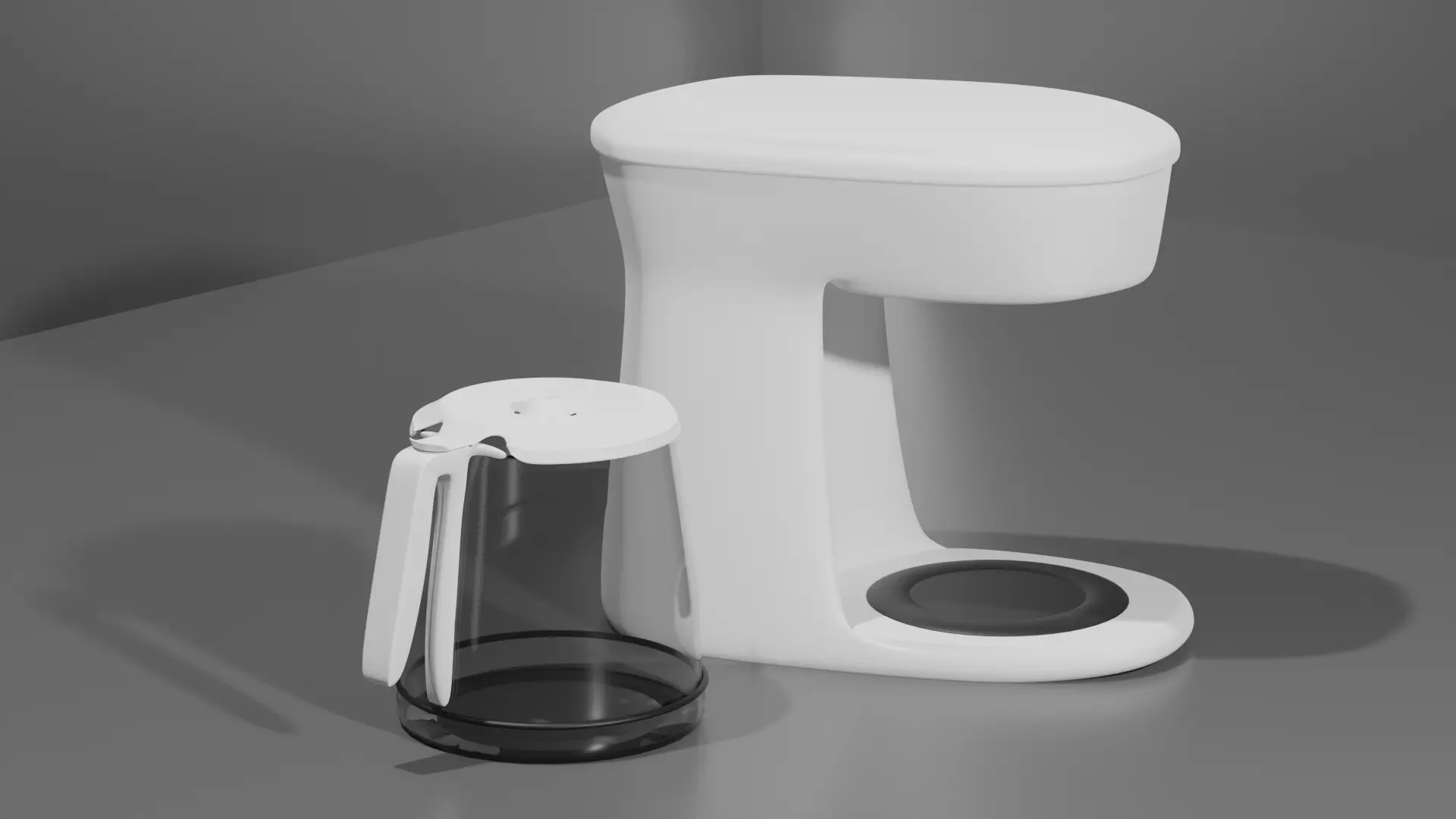 White Coffee Machine 3D model_0