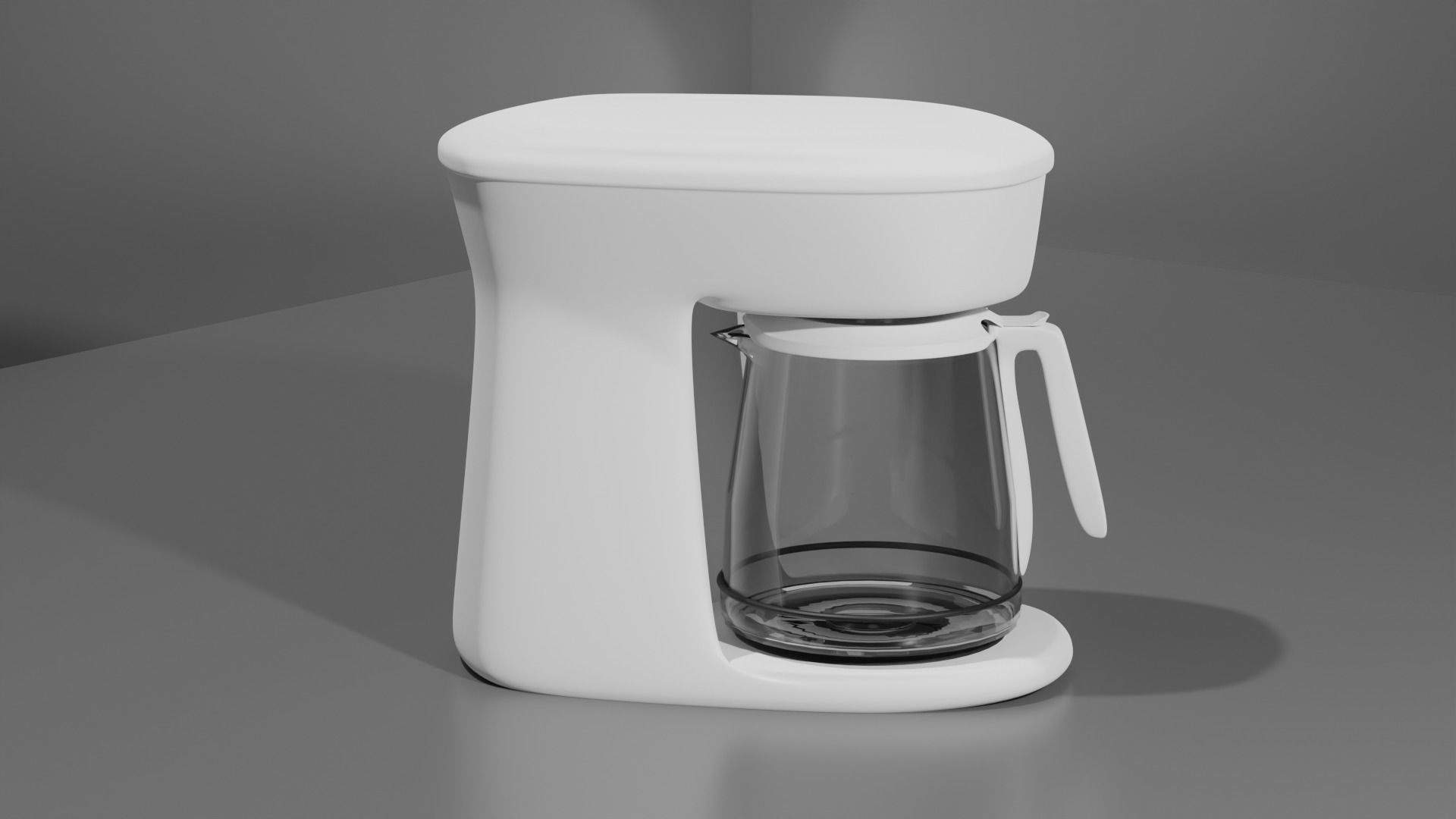 White Coffee Machine 3D model_4
