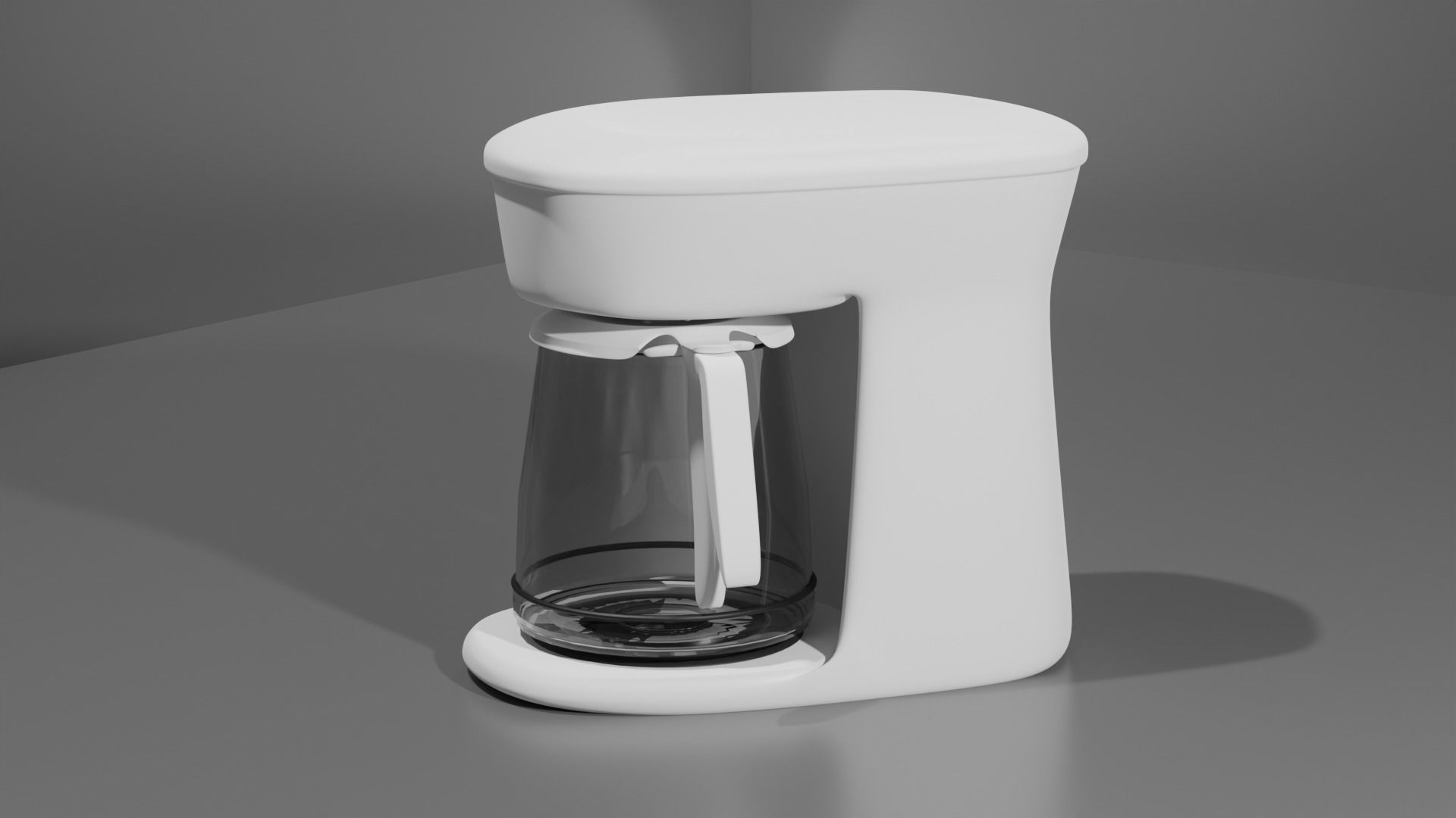 White Coffee Machine 3D model_2