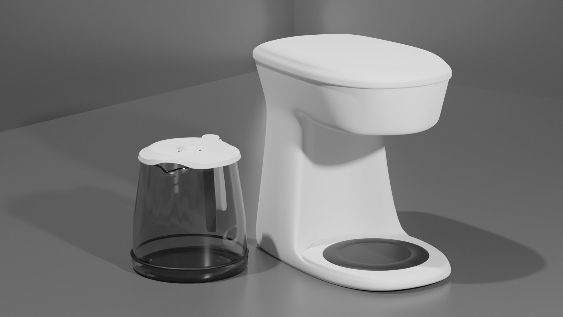 White Coffee Machine 3D model_3