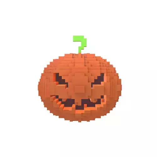 Voxel Halloween Pumpkin v2 002