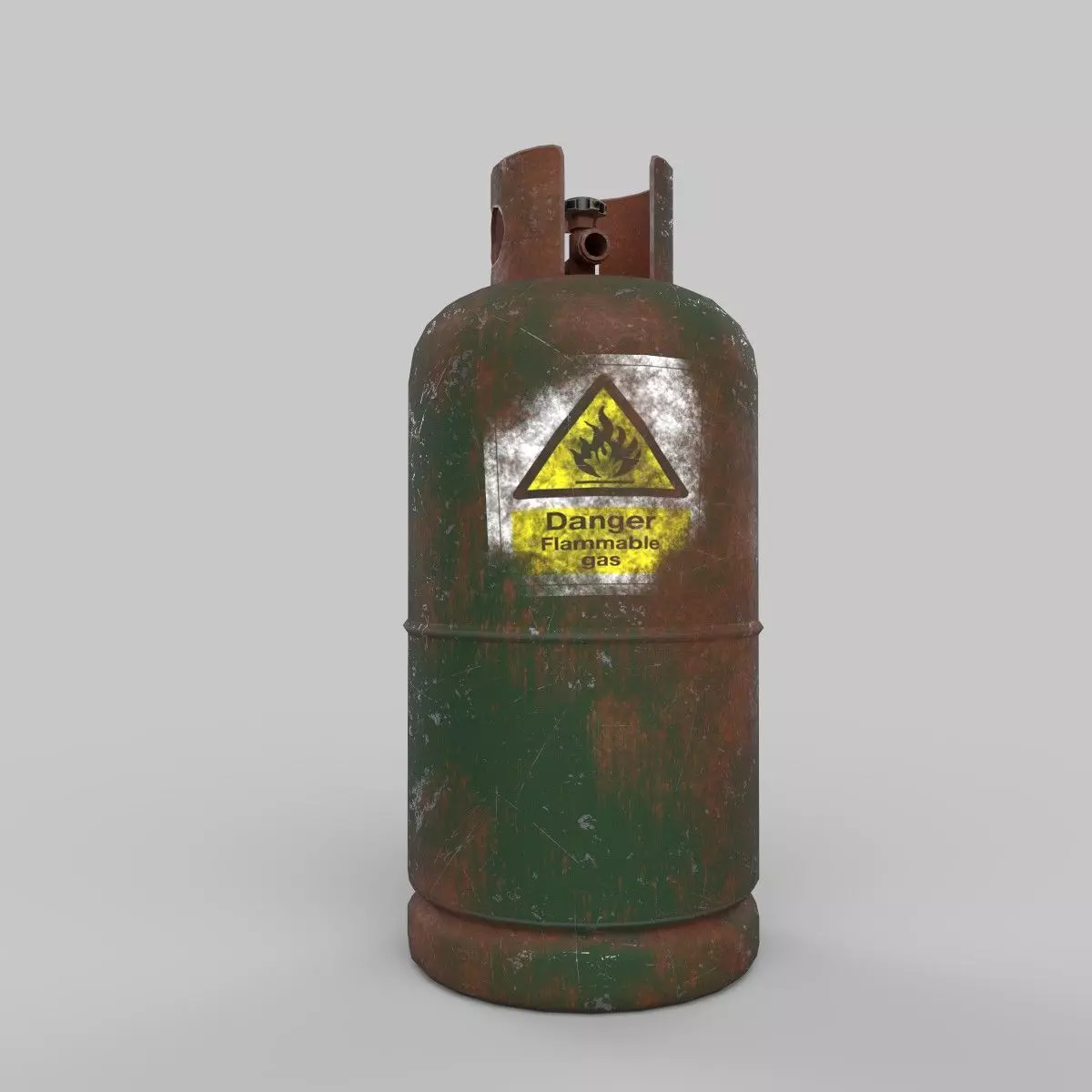 gas cylinder Low-poly 3D model