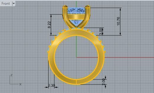 2-band luxurious diamond ring 2879 3D print model 3D print model_5