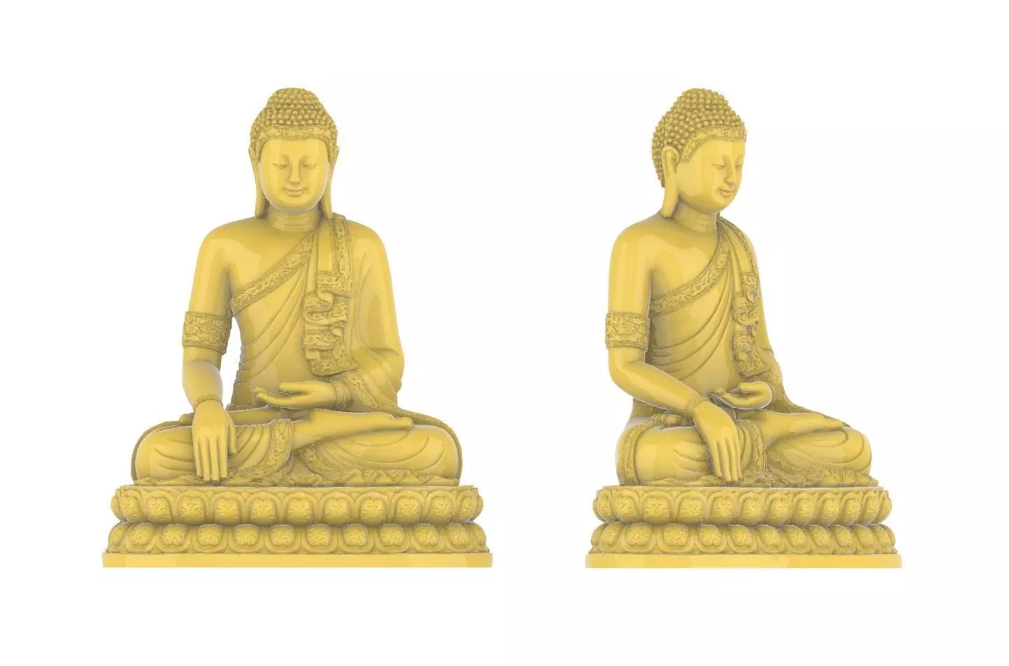 Lord Buddha Peace Statue For Table Decoration 3D print model_0