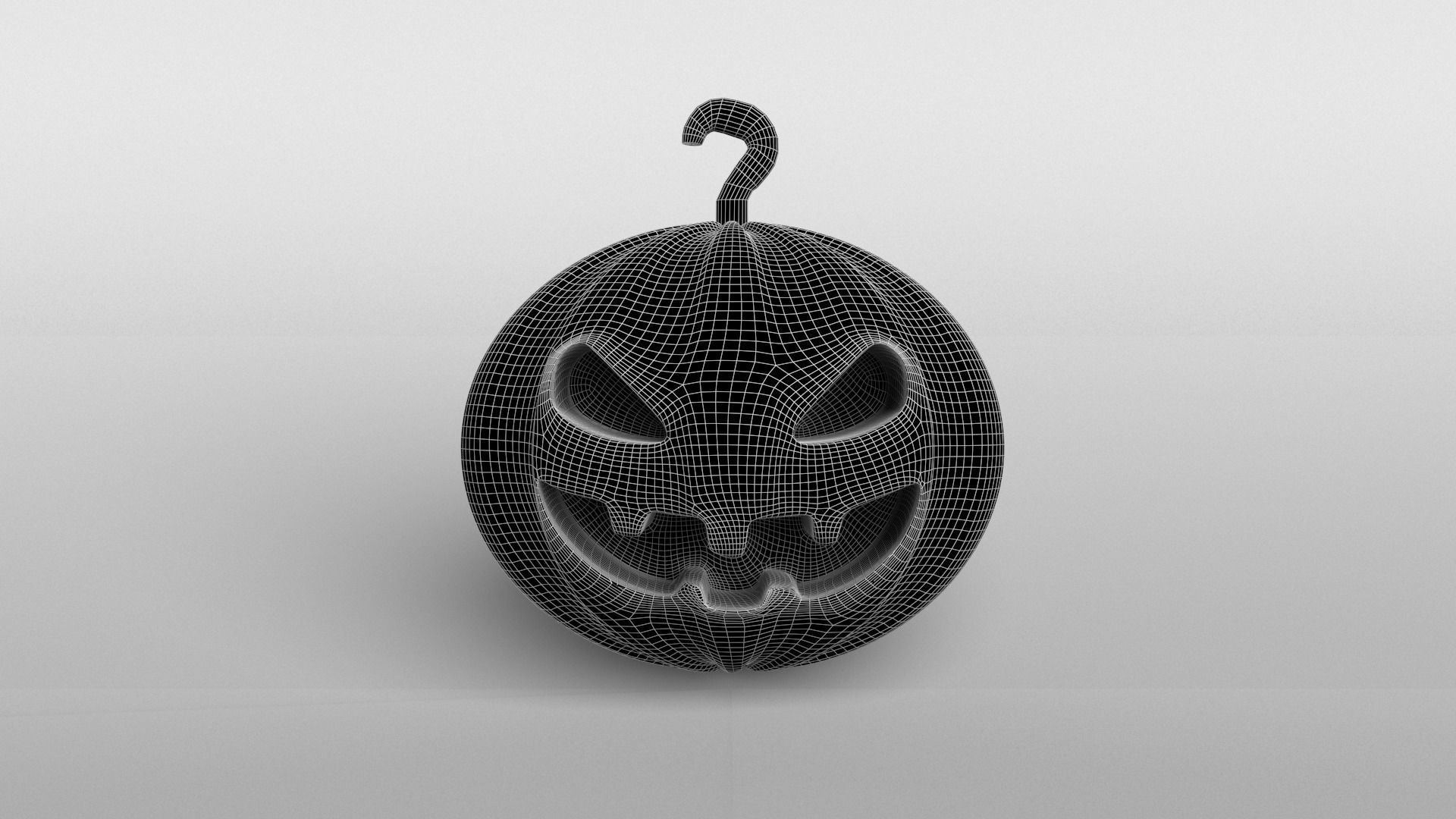 Halloween Pumpkin v1 006 Low-poly 3D model_5