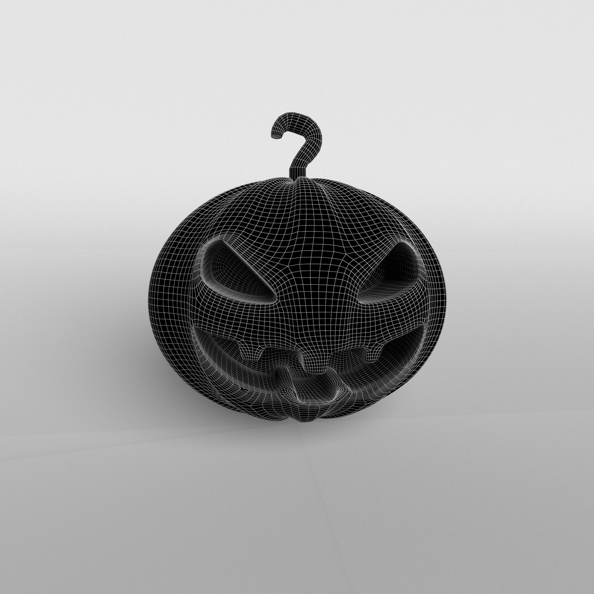 Halloween Pumpkin v1 006 Low-poly 3D model_4