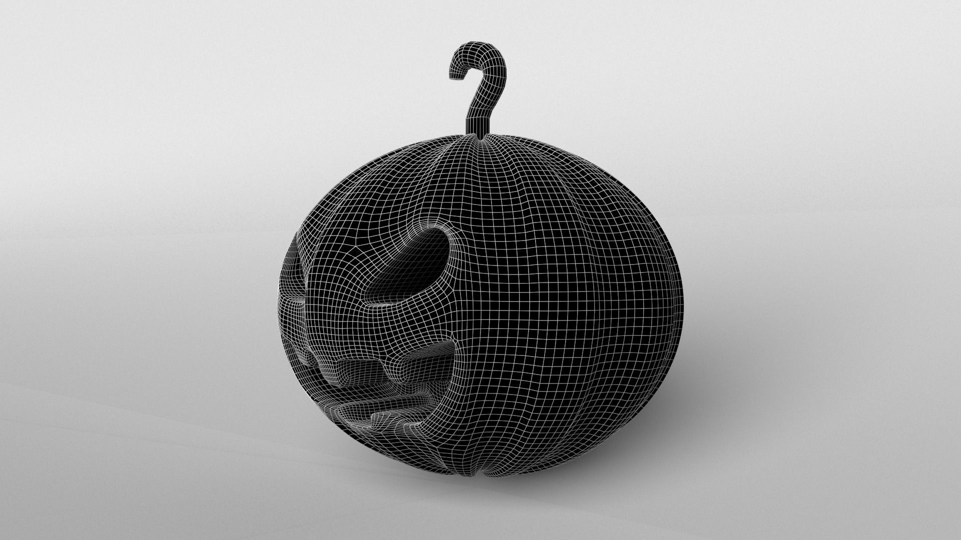 Halloween Pumpkin v1 006 Low-poly 3D model_6