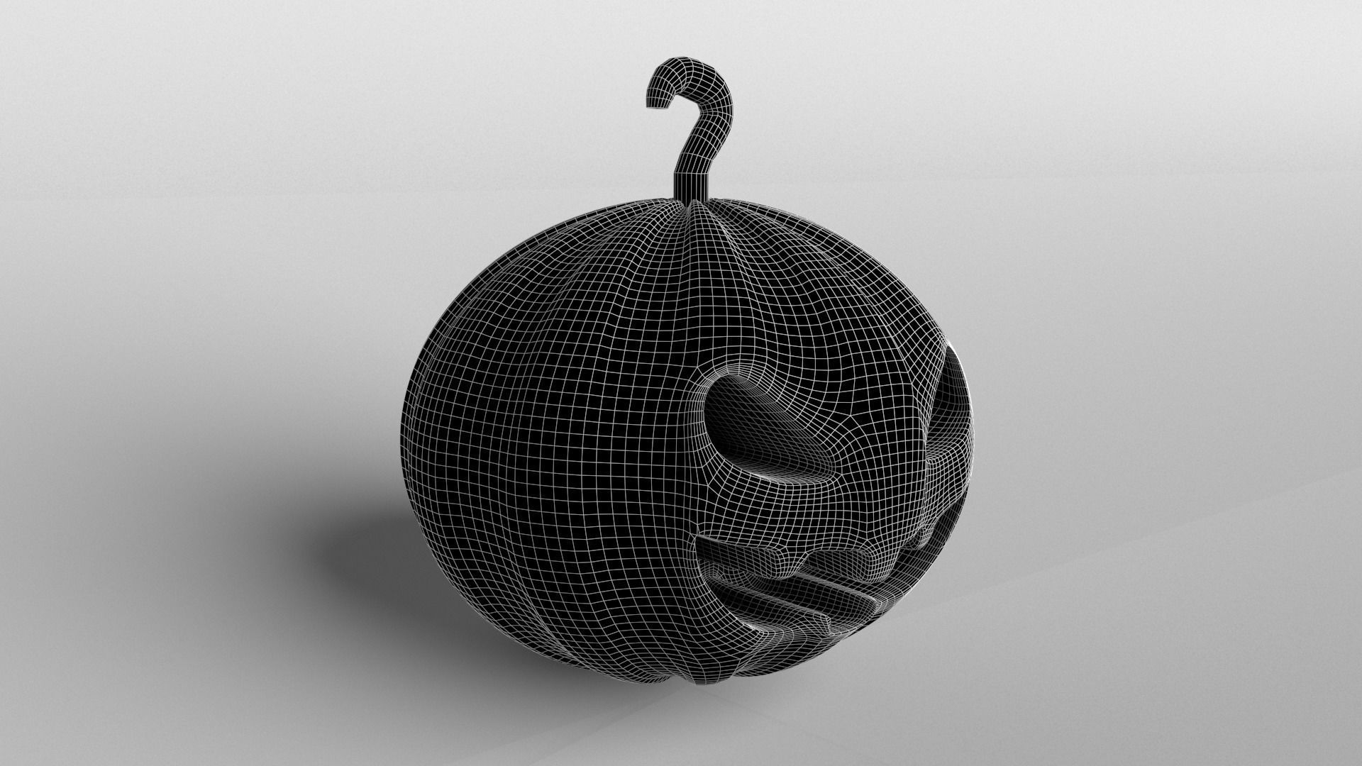 Halloween Pumpkin v1 006 Low-poly 3D model_7