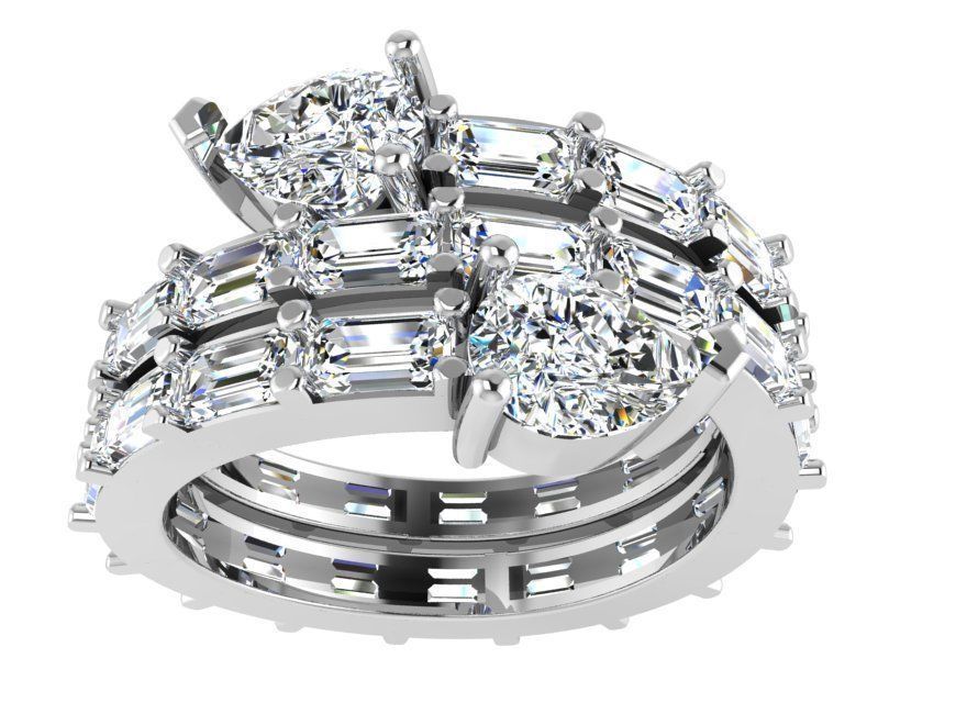 Splendid diamond ring 2884 3D print model 3D print model_2