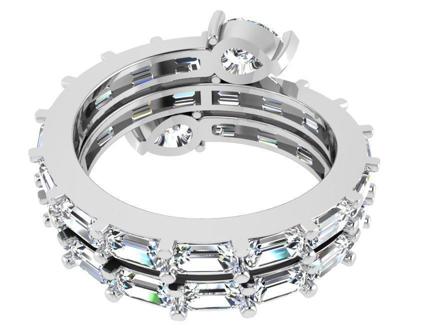 Splendid diamond ring 2884 3D print model 3D print model_3