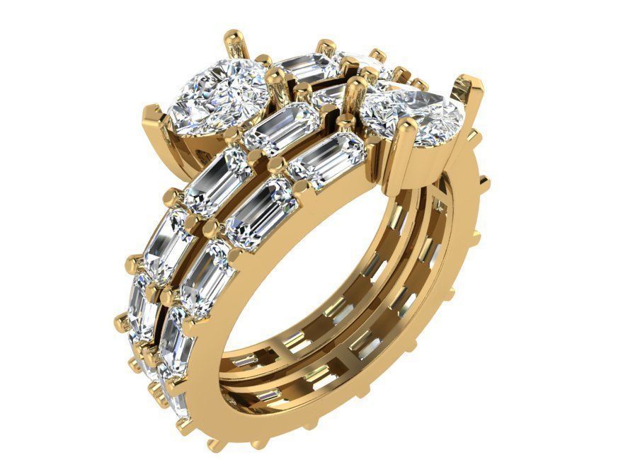 Splendid diamond ring 2884 3D print model 3D print model_1