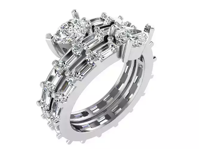 Splendid diamond ring 2884 3D print model 