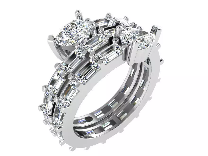 Splendid diamond ring 2884 3D print model 3D print model_0