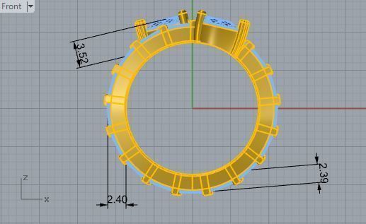 Splendid diamond ring 2884 3D print model 3D print model_5
