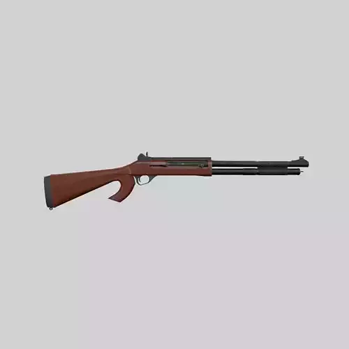 beneli shotgun Low-poly 3D model