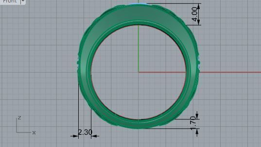 Round diamond ring 2887 3D print model 3D print model_5