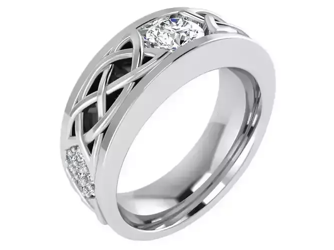 Round diamond ring 2887 3D print model