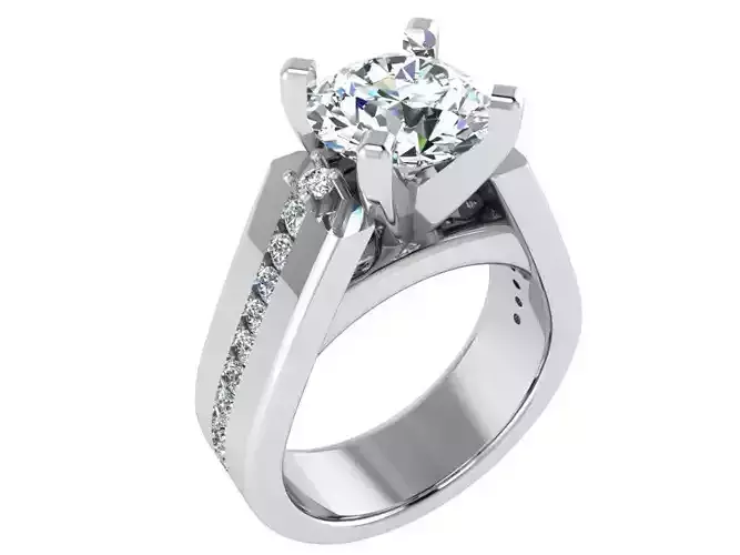 Big stone diamond ring 2888 3D print model 