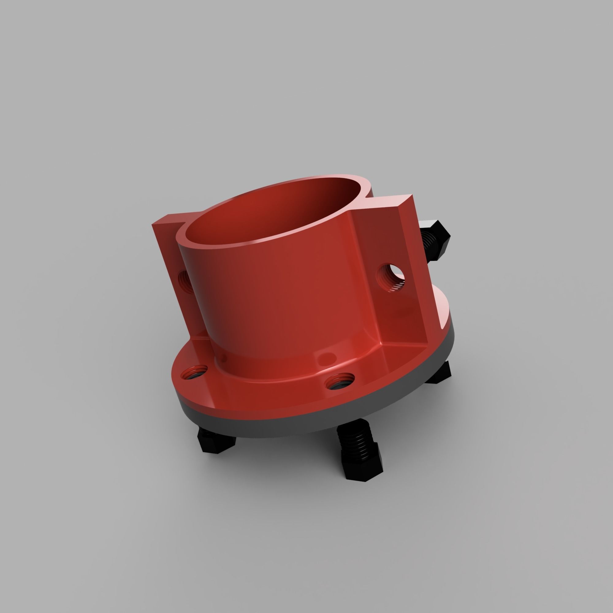 Round Reusable Mold Housing with Nut Fasteners 3D print model_2