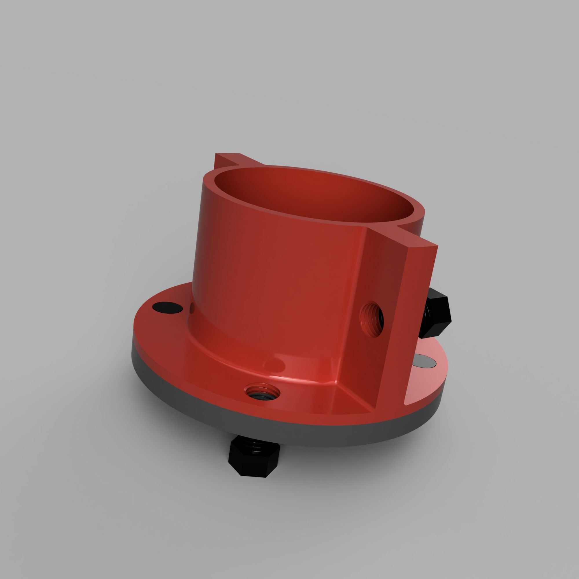 Round Reusable Mold Housing with Nut Fasteners 3D print model_4