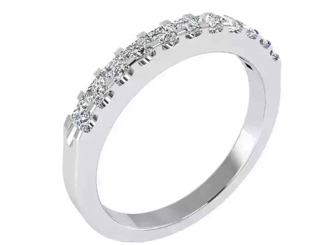 Round 11-Stone diamond ring 2890 3D print model 