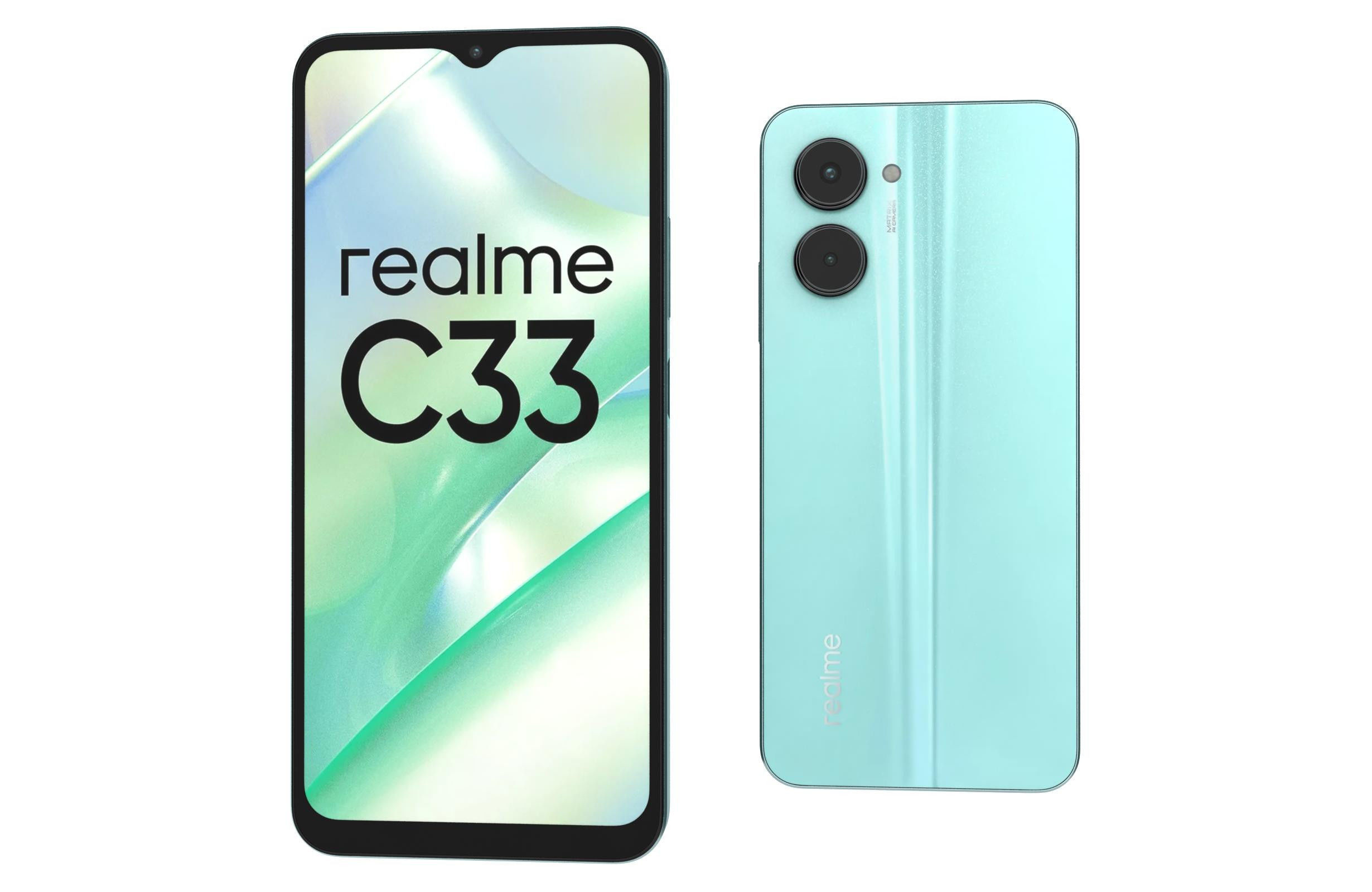 Realme C33 All Colors Low-poly 3D model_7