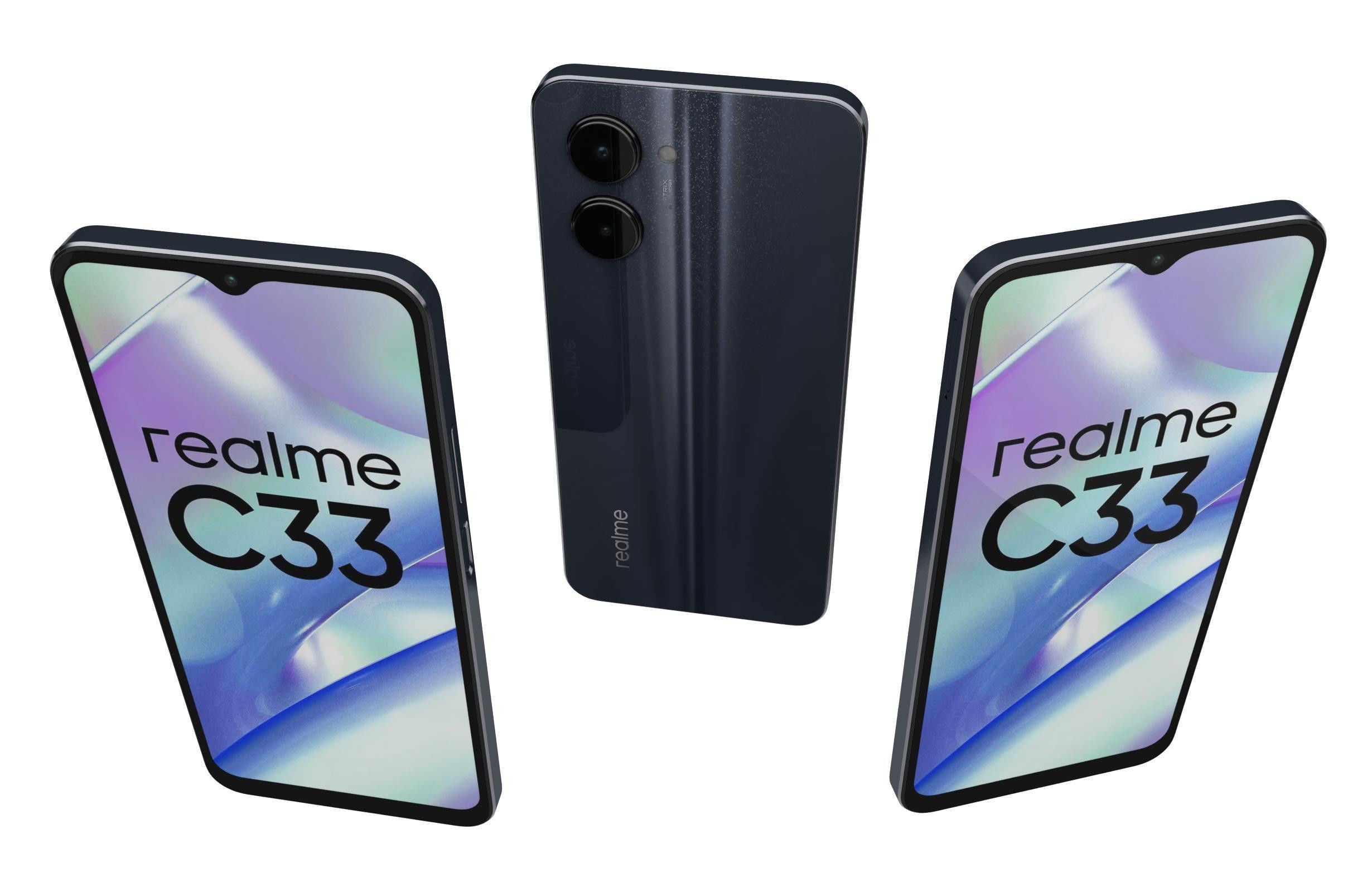 Realme C33 All Colors Low-poly 3D model_10