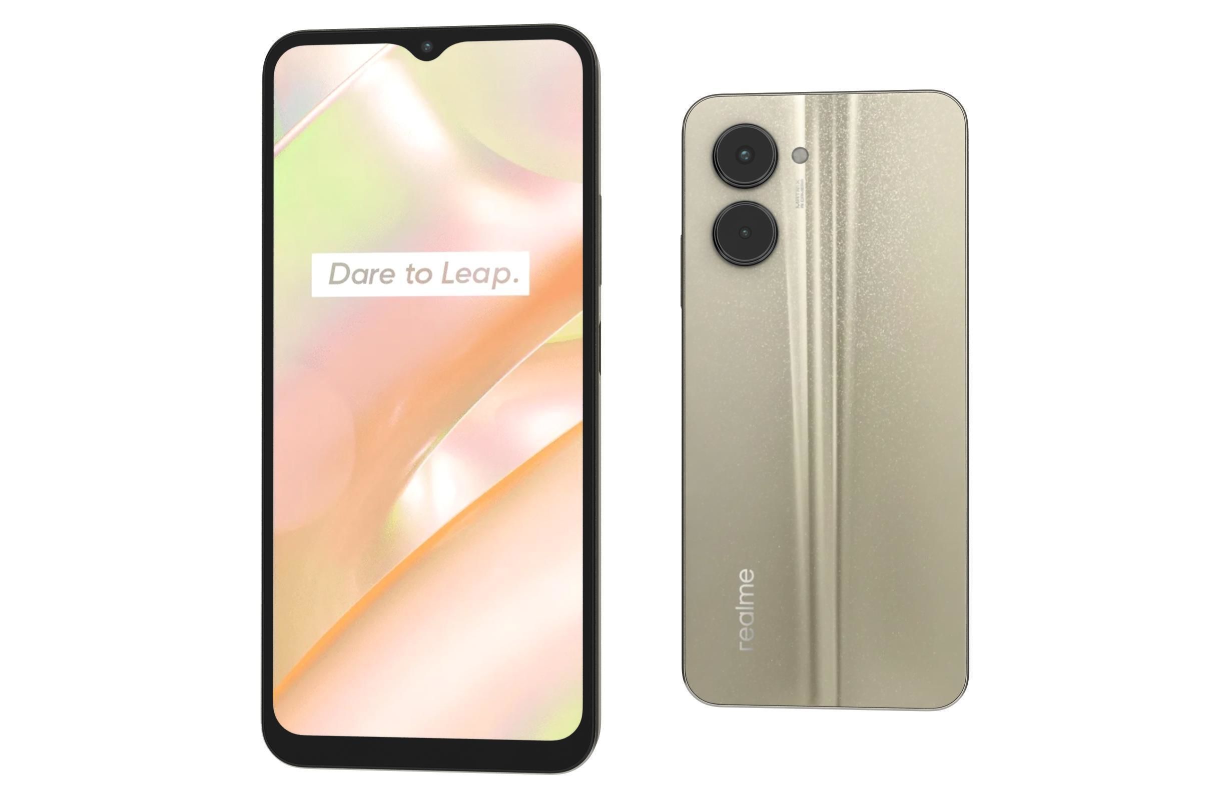 Realme C33 All Colors Low-poly 3D model_23