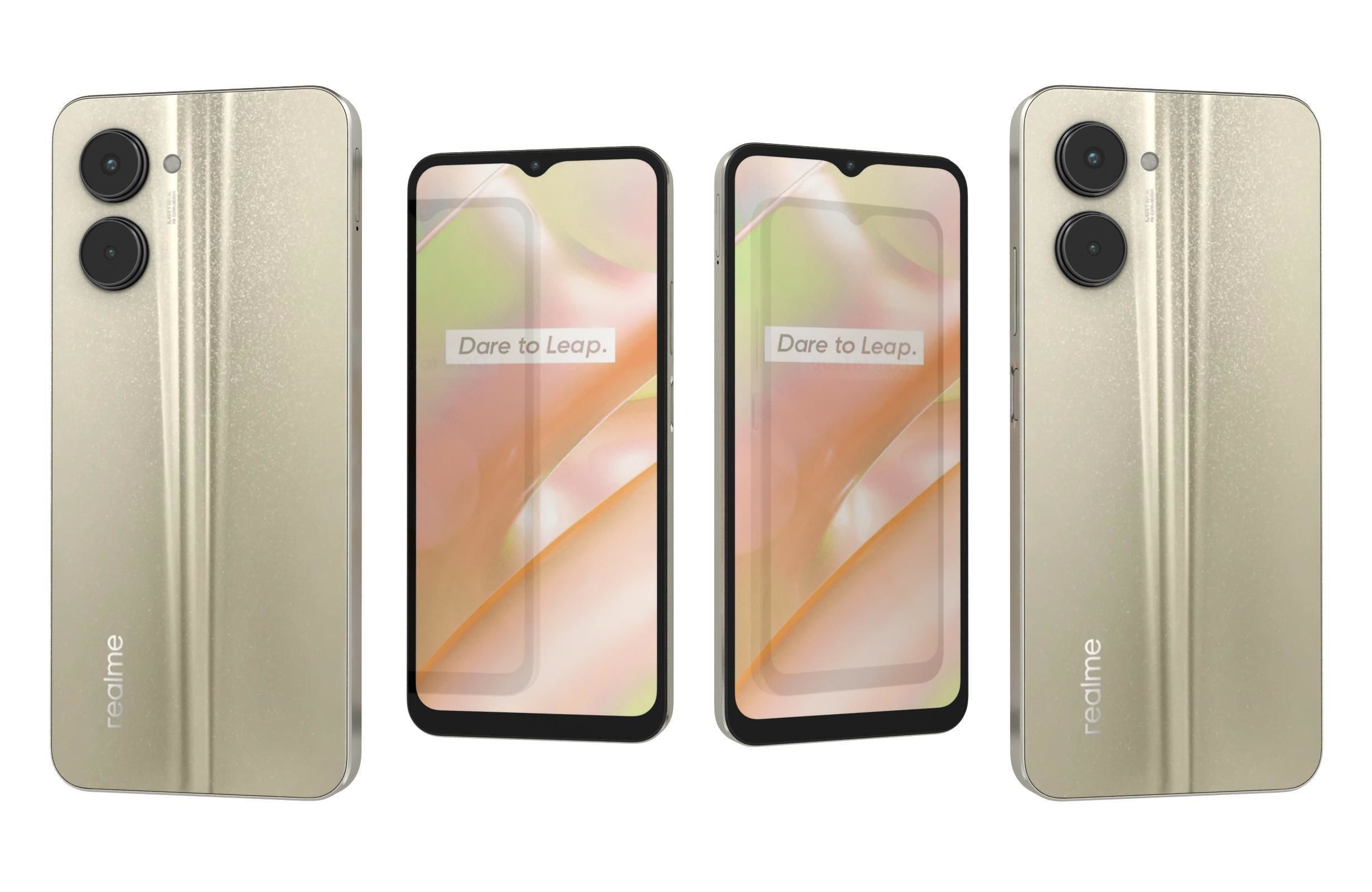 Realme C33 All Colors Low-poly 3D model_20
