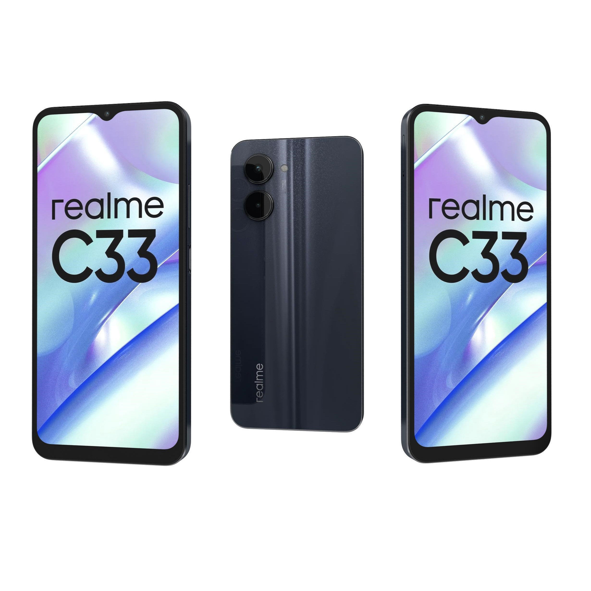 Realme C33 All Colors Low-poly 3D model_9