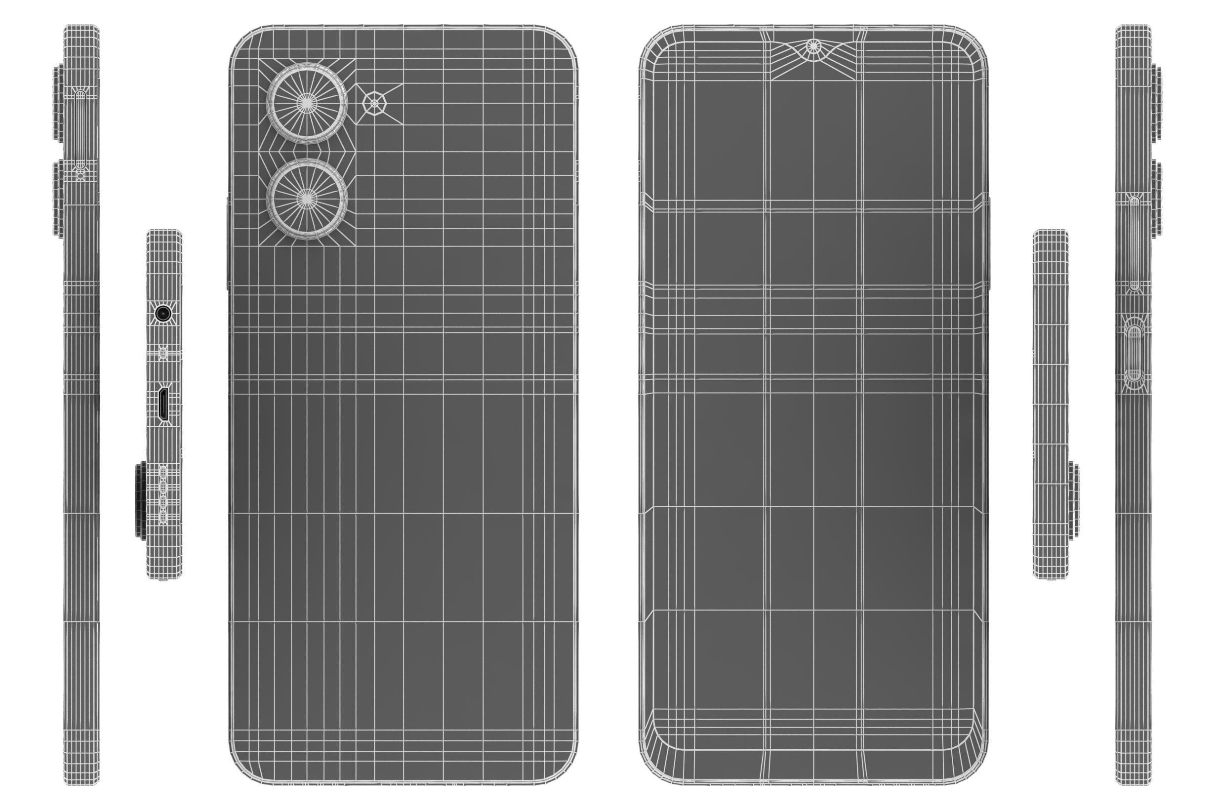 Realme C33 All Colors Low-poly 3D model_25