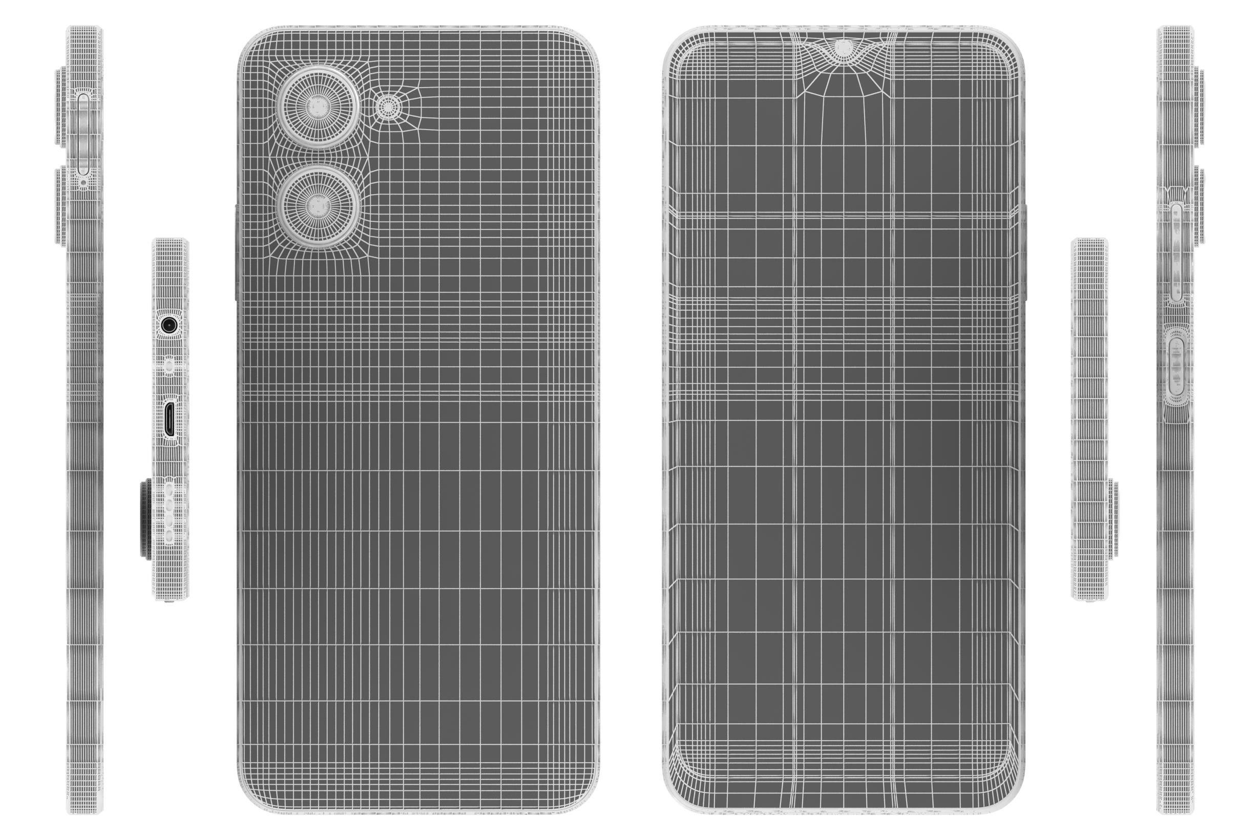 Realme C33 All Colors Low-poly 3D model_26