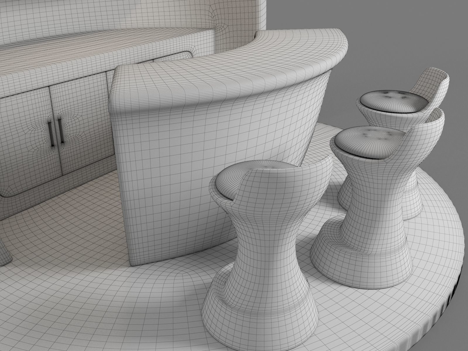 Coffee Booth Design For Shopping Malls 3D model_11