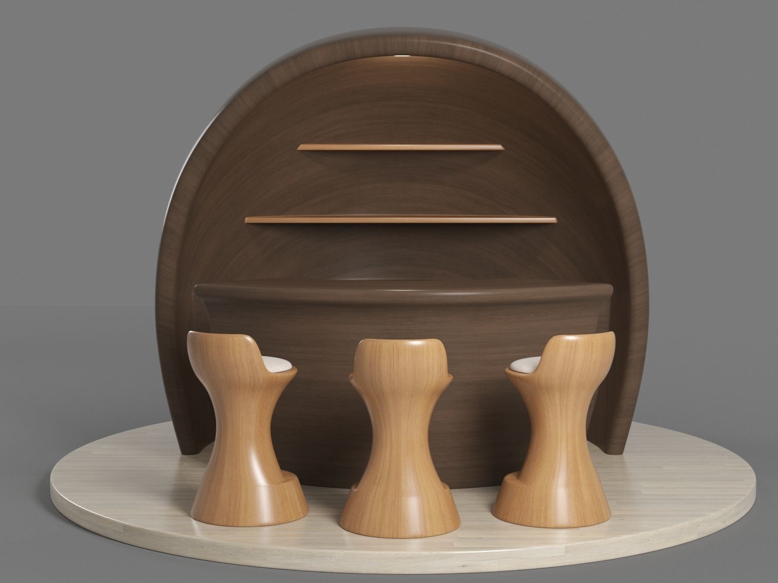 Coffee Booth Design For Shopping Malls 3D model_7