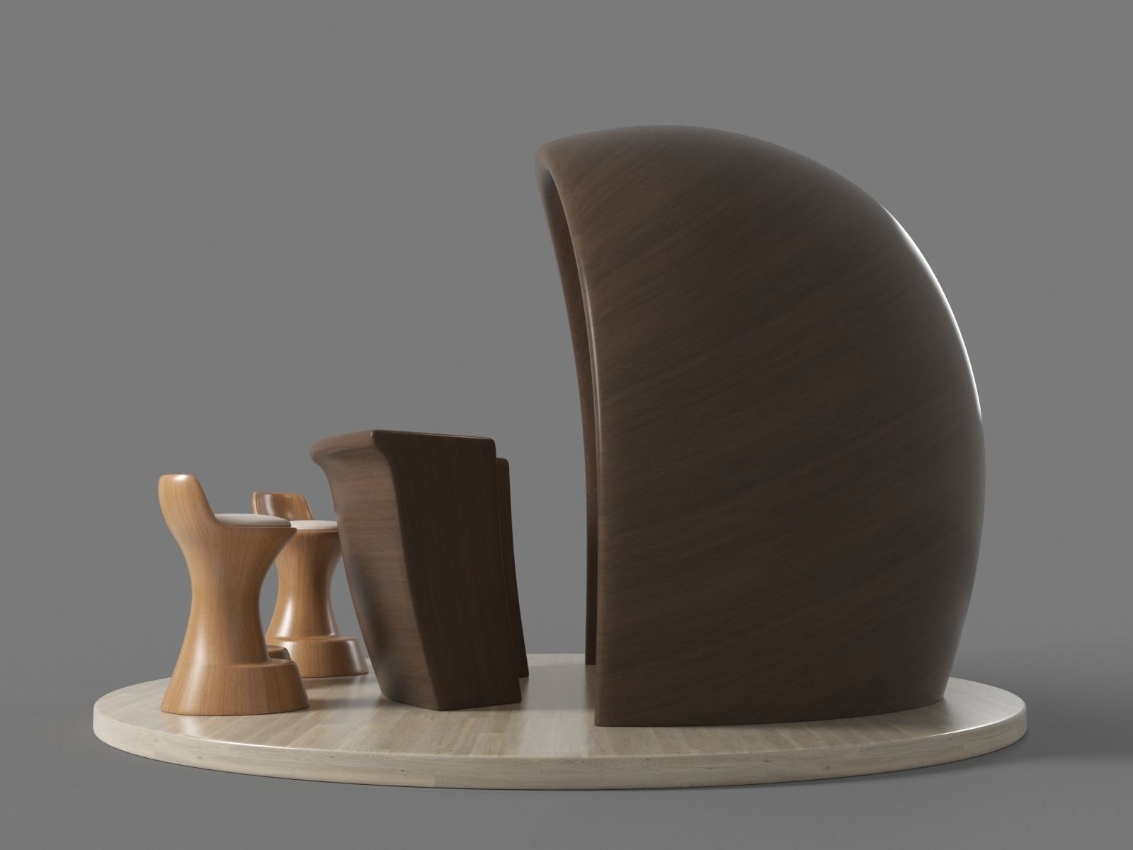 Coffee Booth Design For Shopping Malls 3D model_8