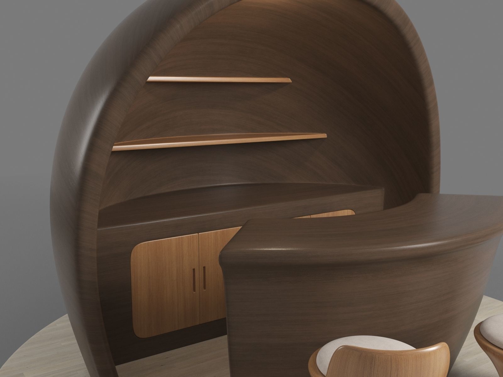 Coffee Booth Design For Shopping Malls 3D model_2