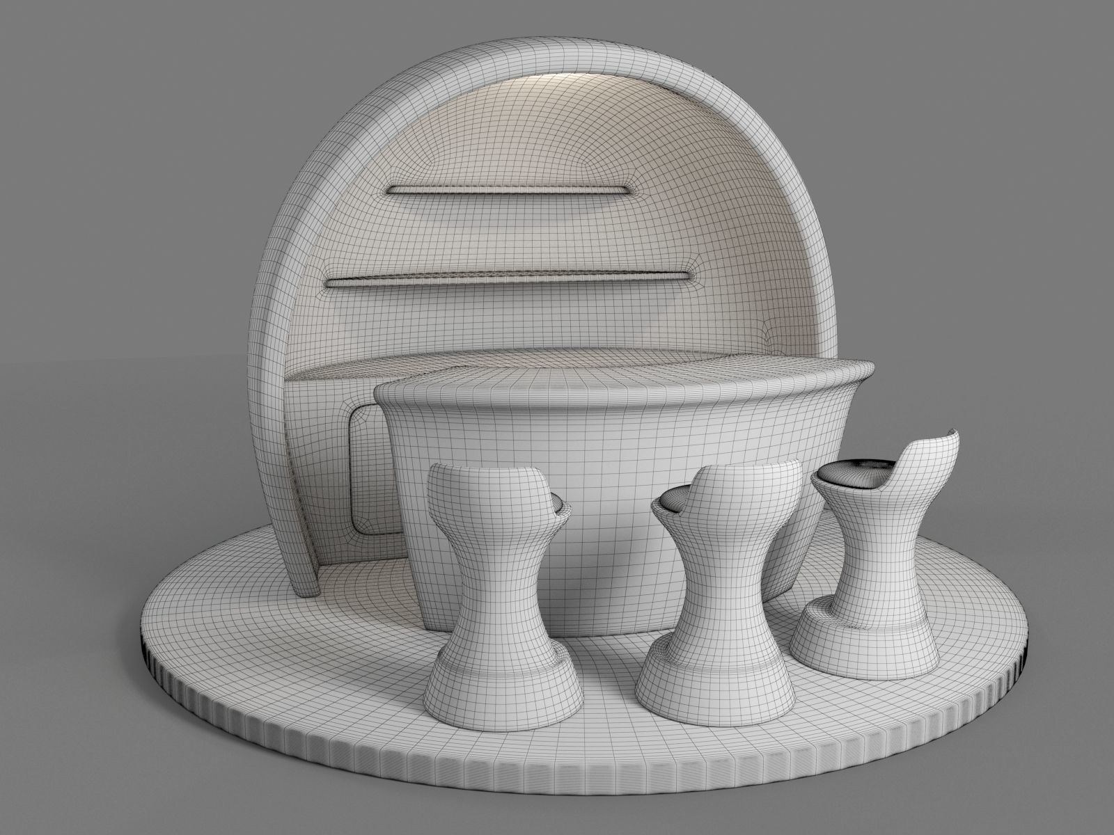 Coffee Booth Design For Shopping Malls 3D model_13