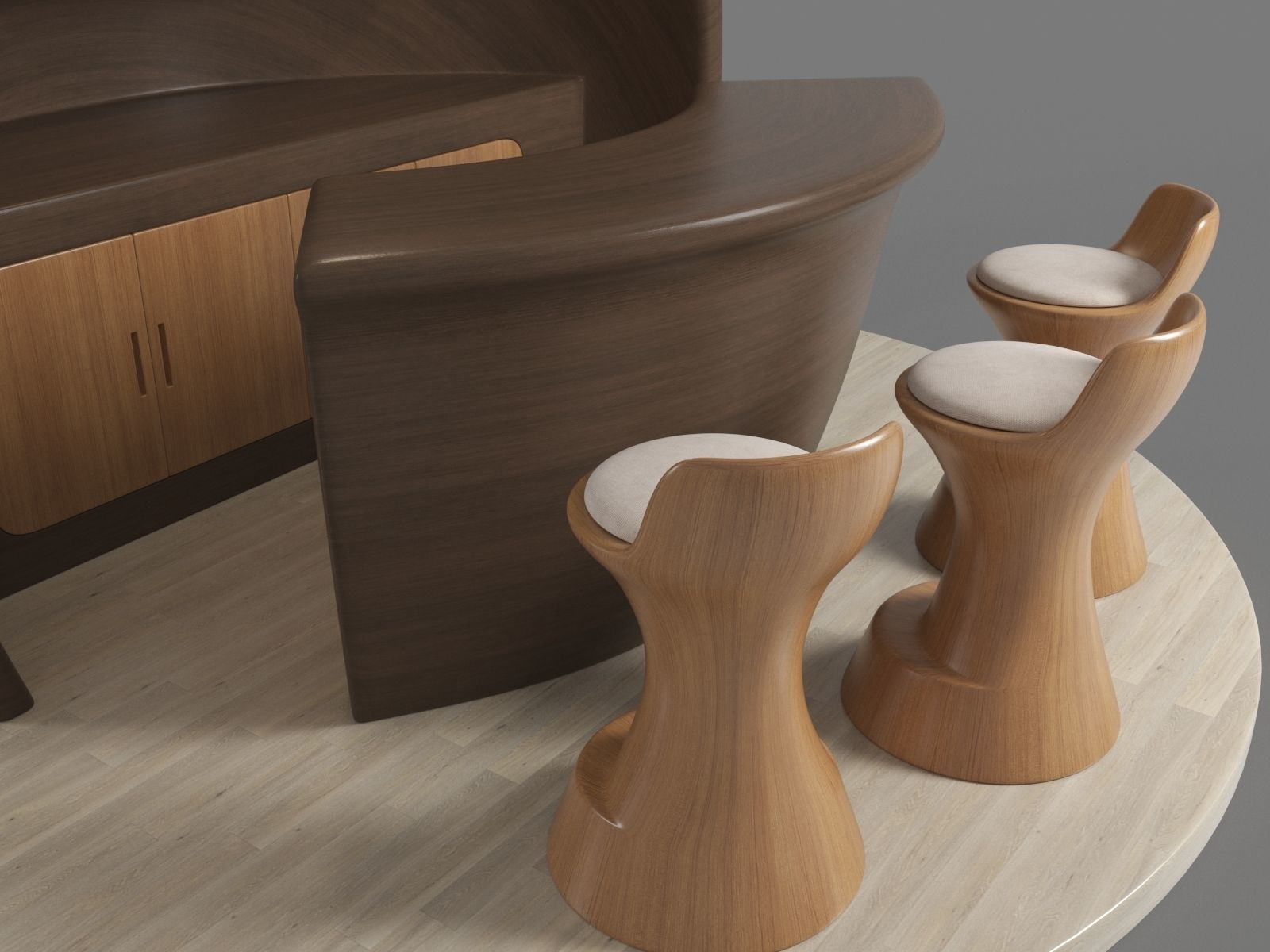 Coffee Booth Design For Shopping Malls 3D model_1